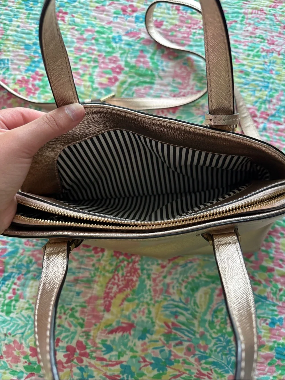 kate spade Rose Gold Dome Satchel